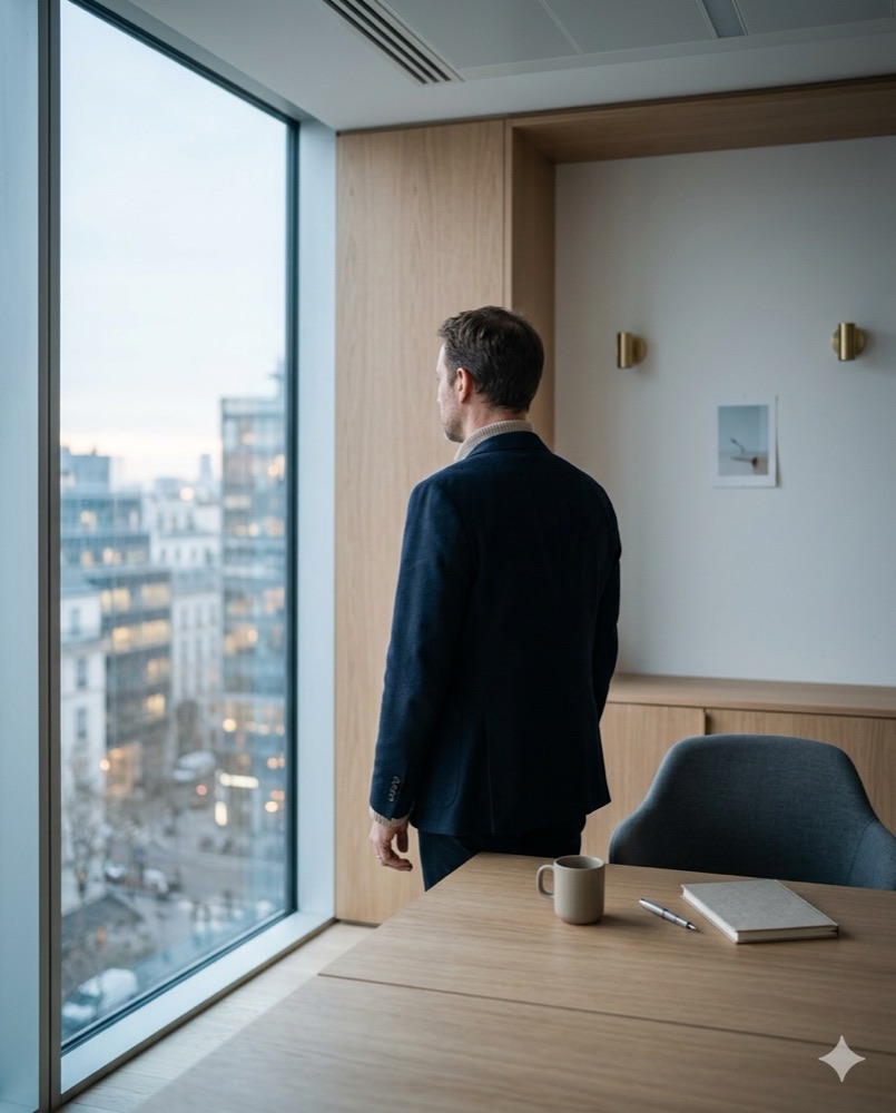 Dirigeant en réflexion stratégique